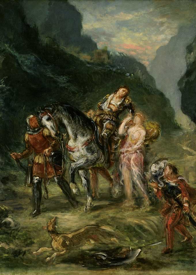Knight and Lady in Landscape