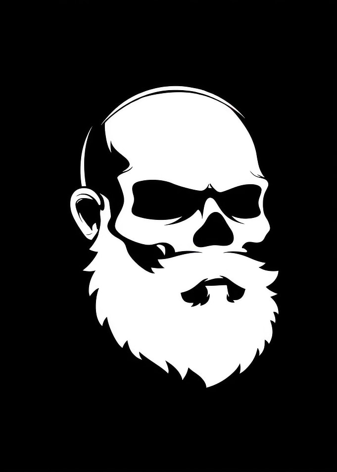 Skull with Beard