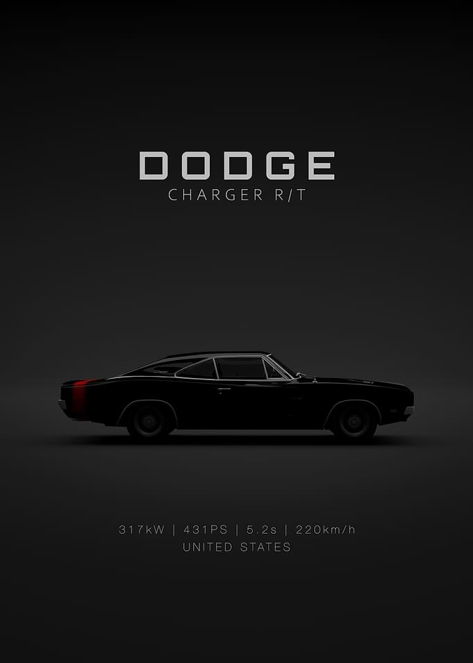 Dodge Charger RT 1969 - Black Specs