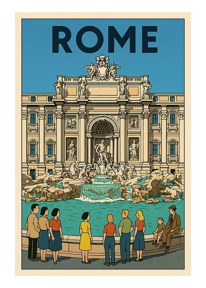 Rome Trevi Fountain