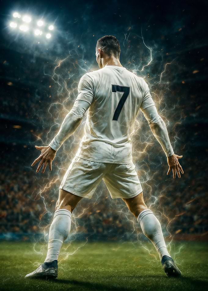 Cristiano Ronaldo Poster – CR7 Goal Celebration Art