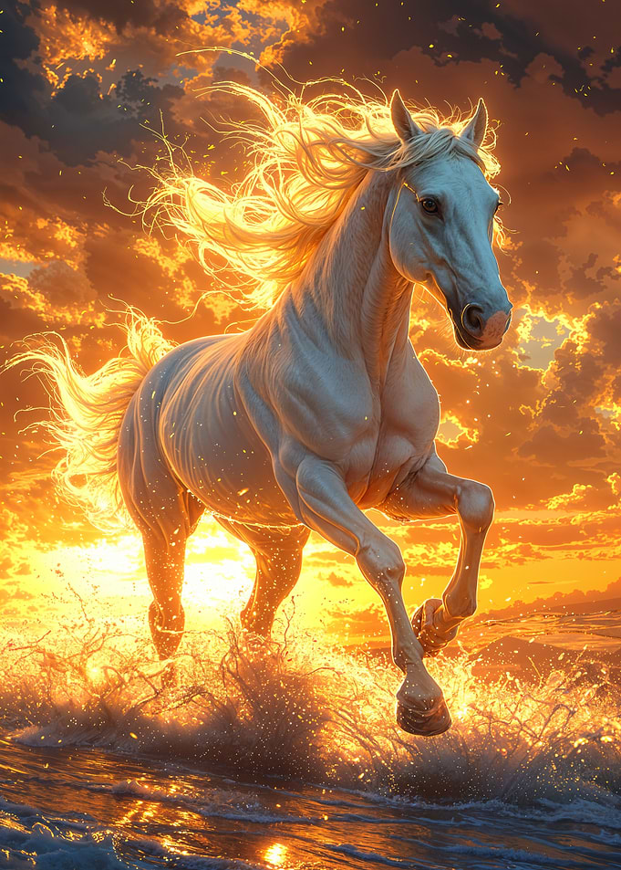 White Horse Sunset