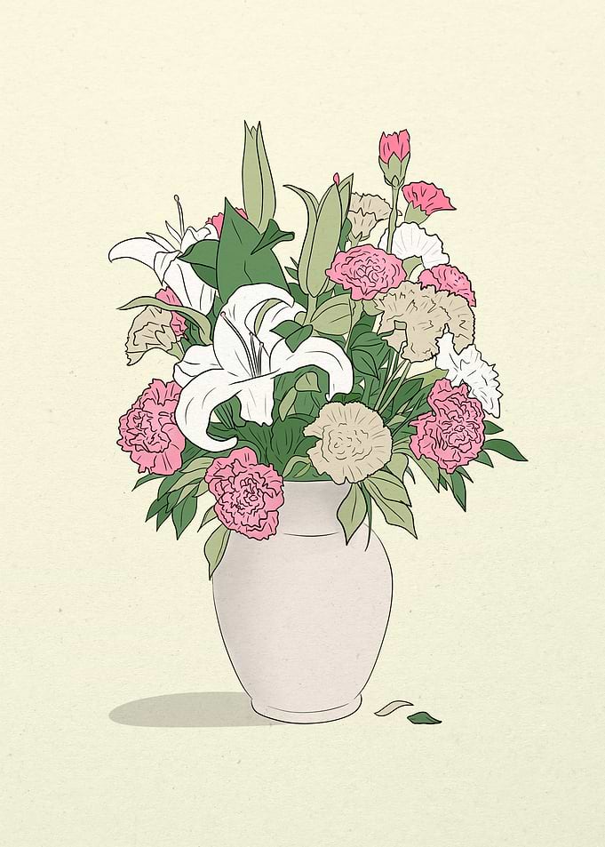 Floral Bouquet in Vase