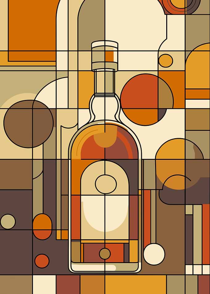 Abstract Bottle Art