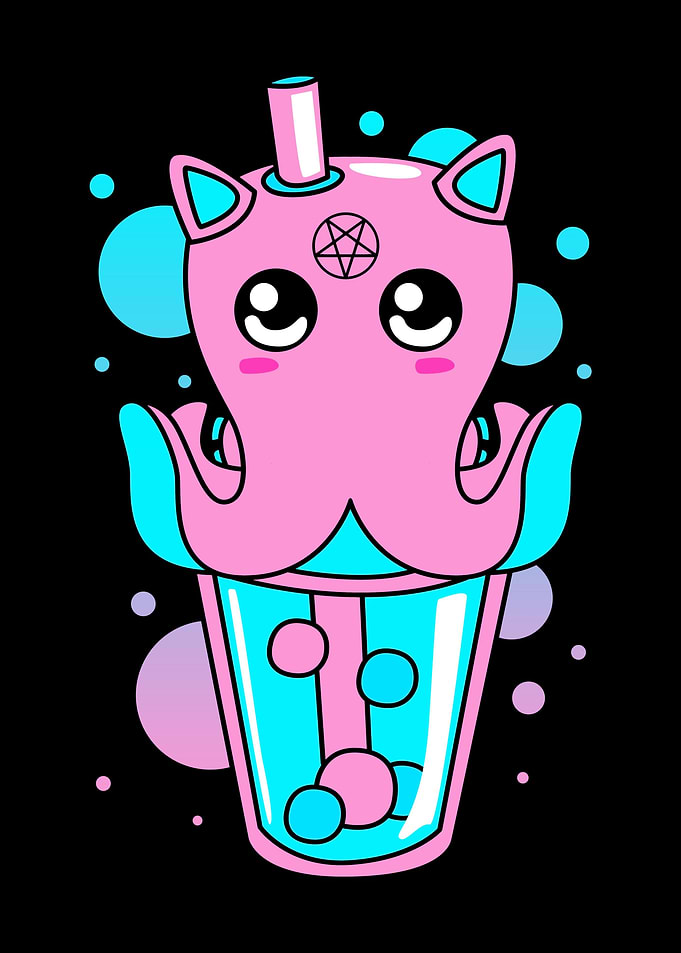 Pastel Octopus In Boba