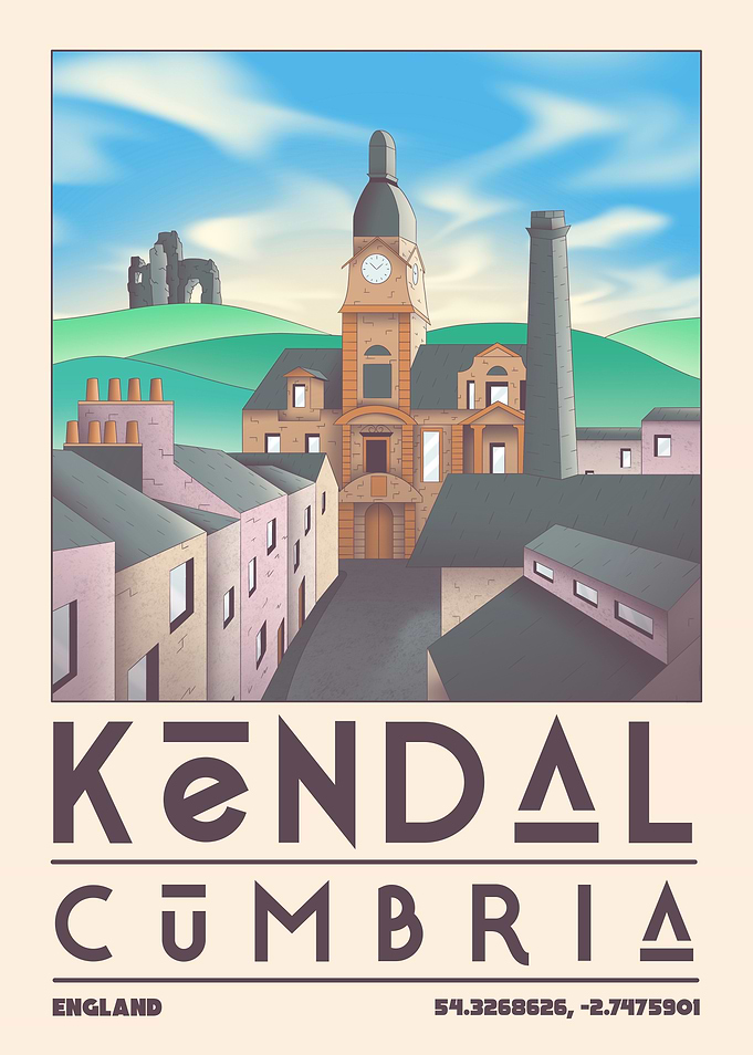 Kendal, Cumbria Travel Poster