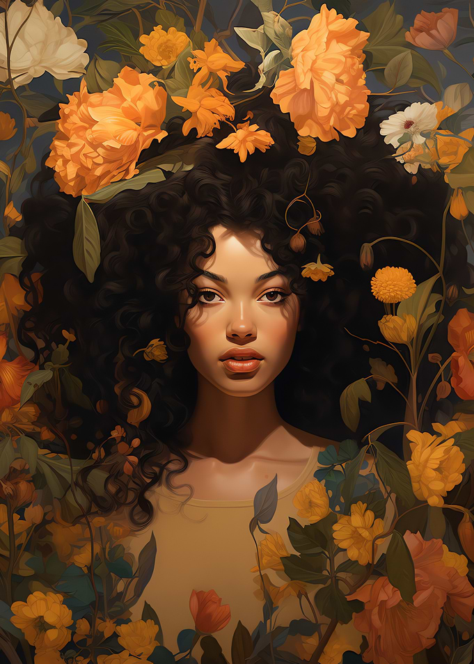 Woman in Flowers