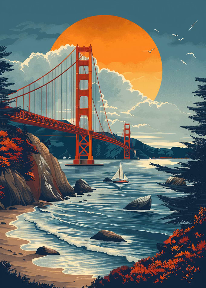 Golden Gate Bridge Sunset