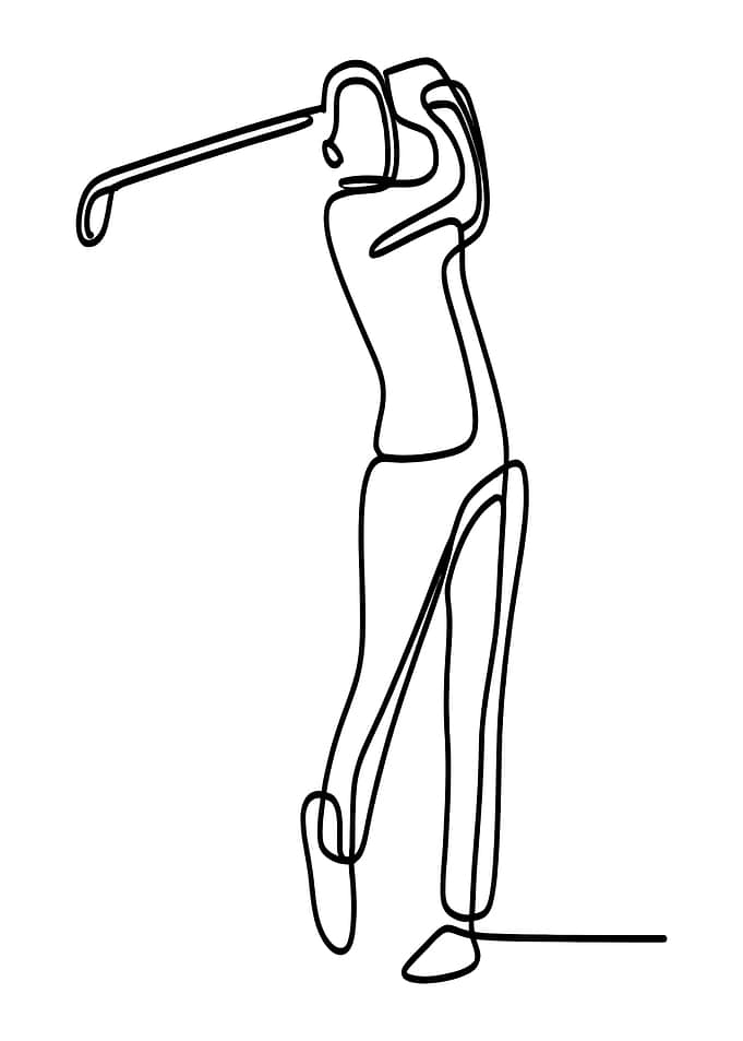 Golf Swing Line Art