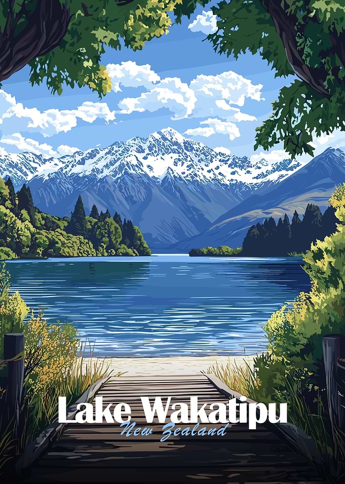 Lake Wakatipu, New Zealand