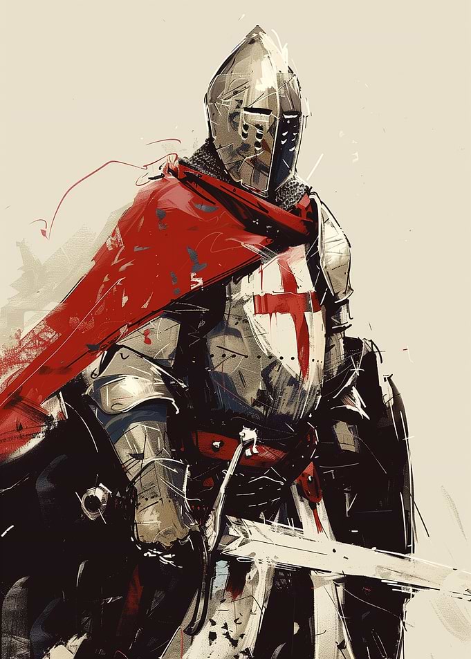 Crusader Knight Illustration