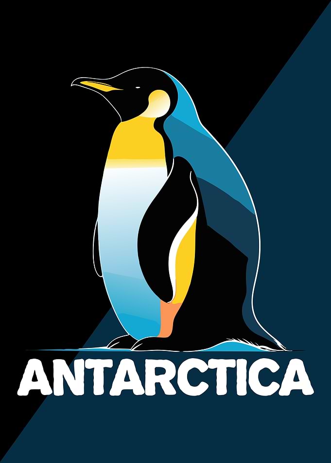 Antarctica Penguin Illustration