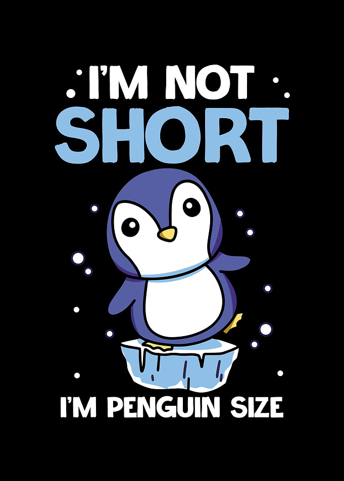 Penguin Size Funny Design