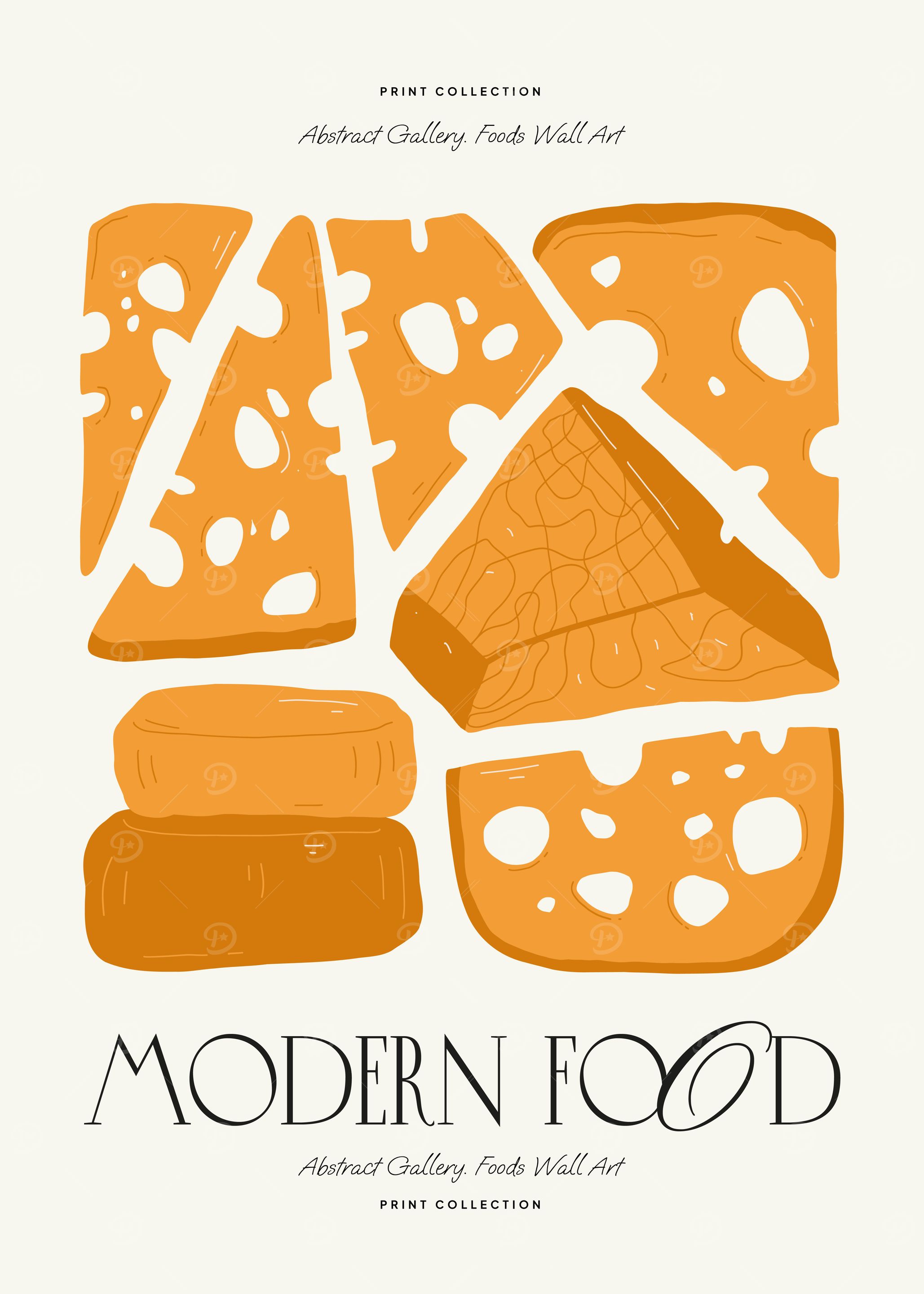 Modern Food Cheese Print