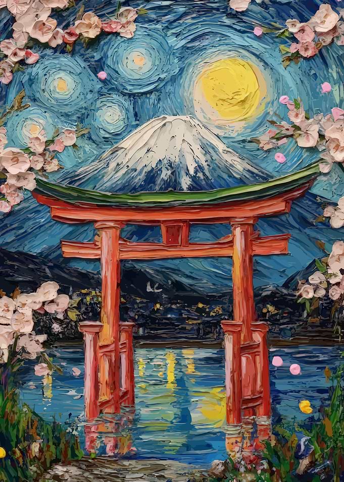 Mount Fuji Night Sky