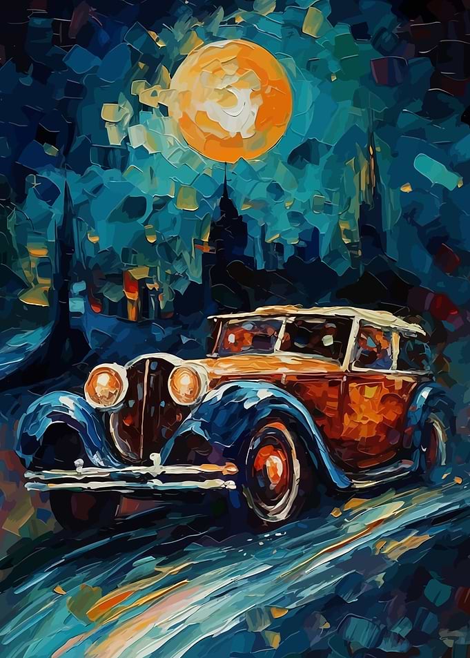 Vintage Car Night Drive