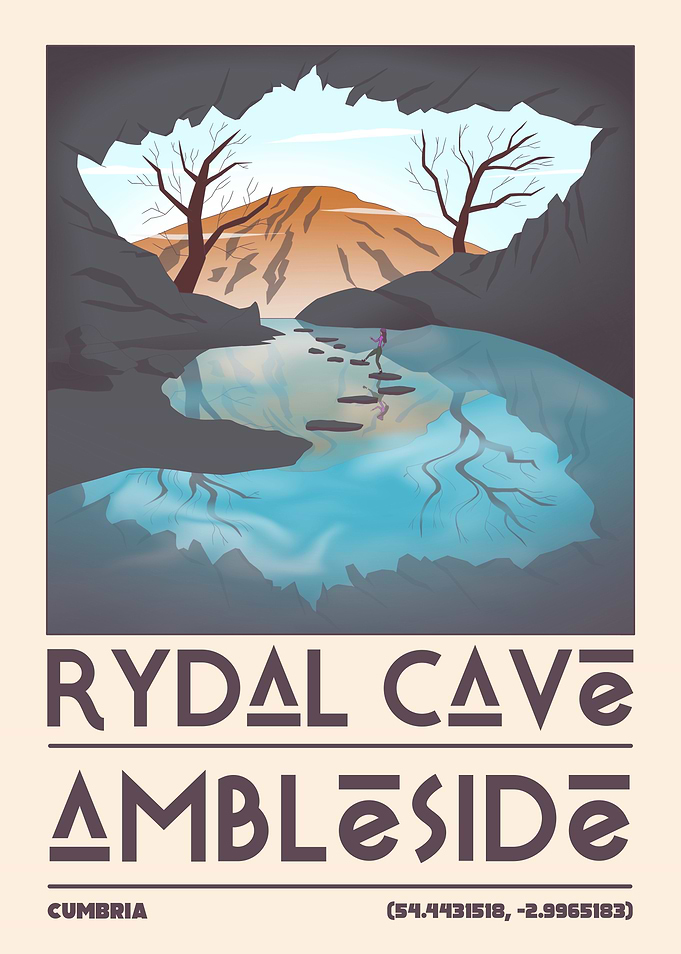 Rydal Cave Ambleside Poster