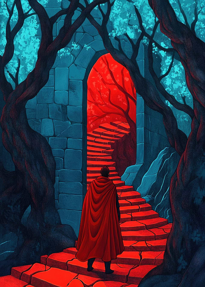 Red Stairway to Mystery