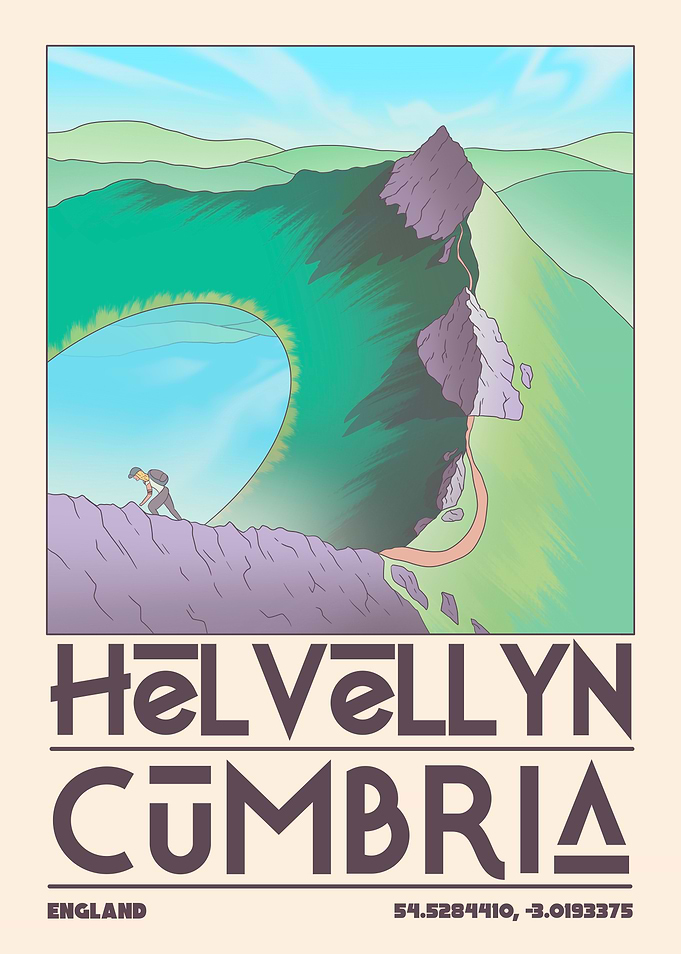 Helvellyn Cumbria Poster