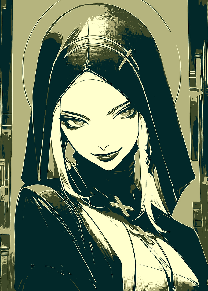 Anime Nun Illustration