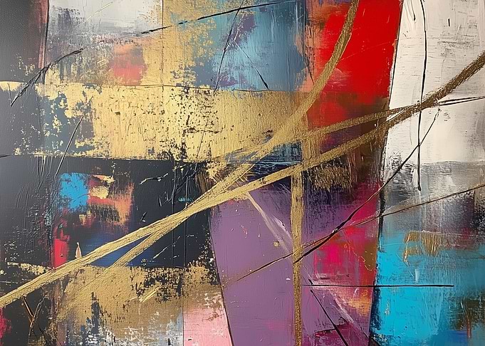 Abstract Gold & Color