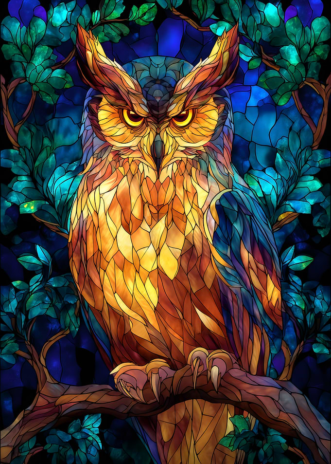 Stained Glass Owl