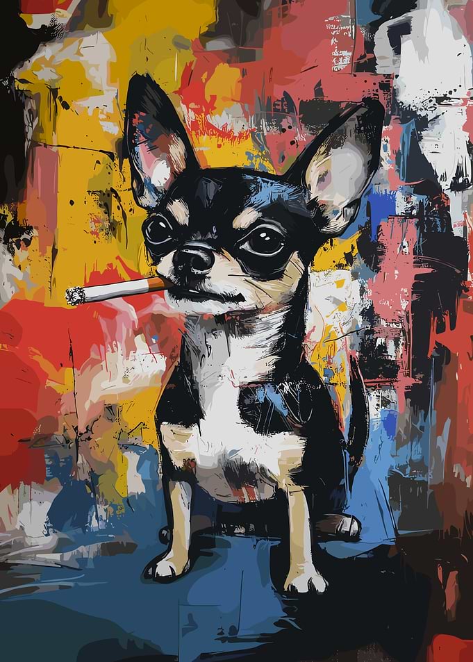 Chihuahua Smoking