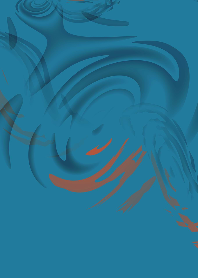 Abstract Dynamic Swirls in Blue