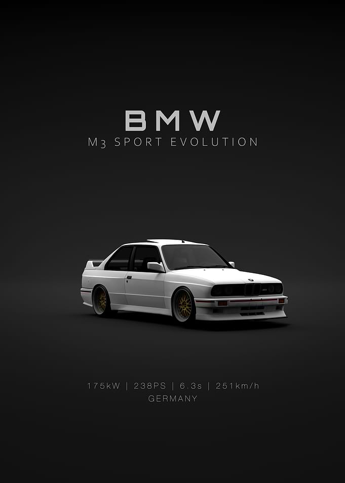 Front BMW M3 E30 Evo 3 White - Specs