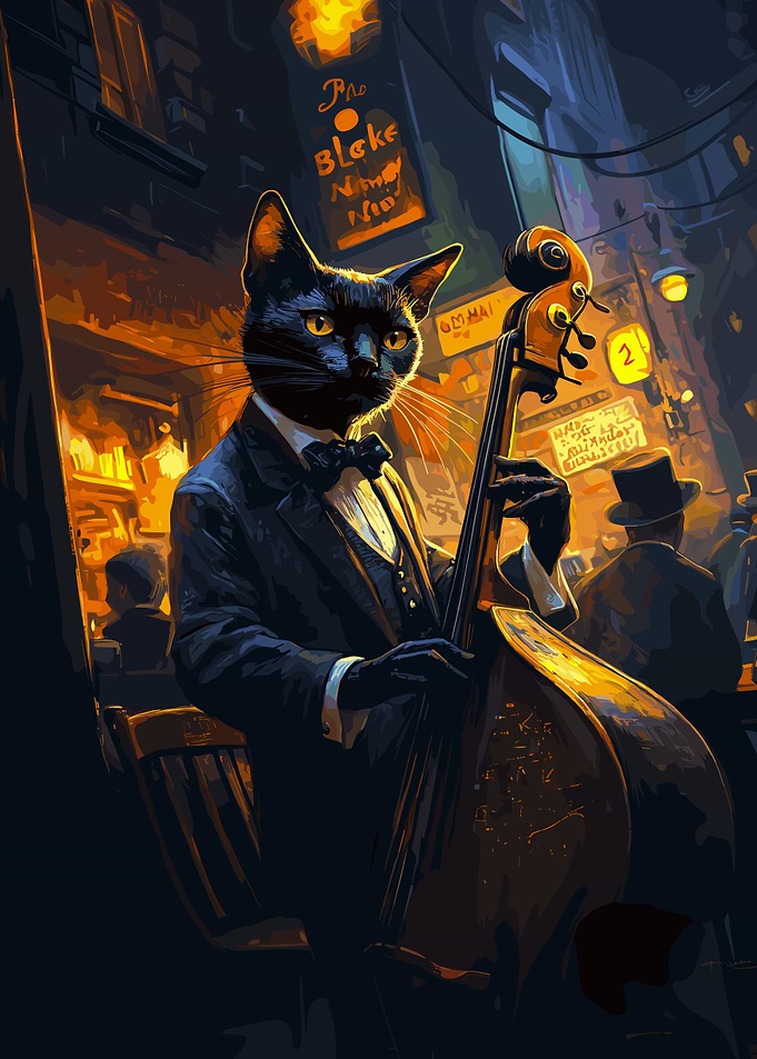 Cat Jazz Musician