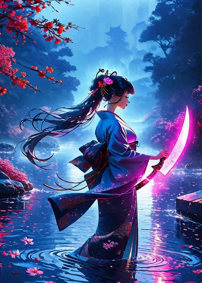 Geisha with Sword