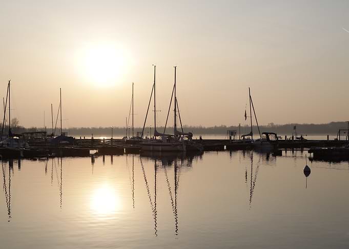 Sailboats at Sunset