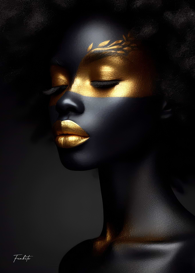 Golden Face Art