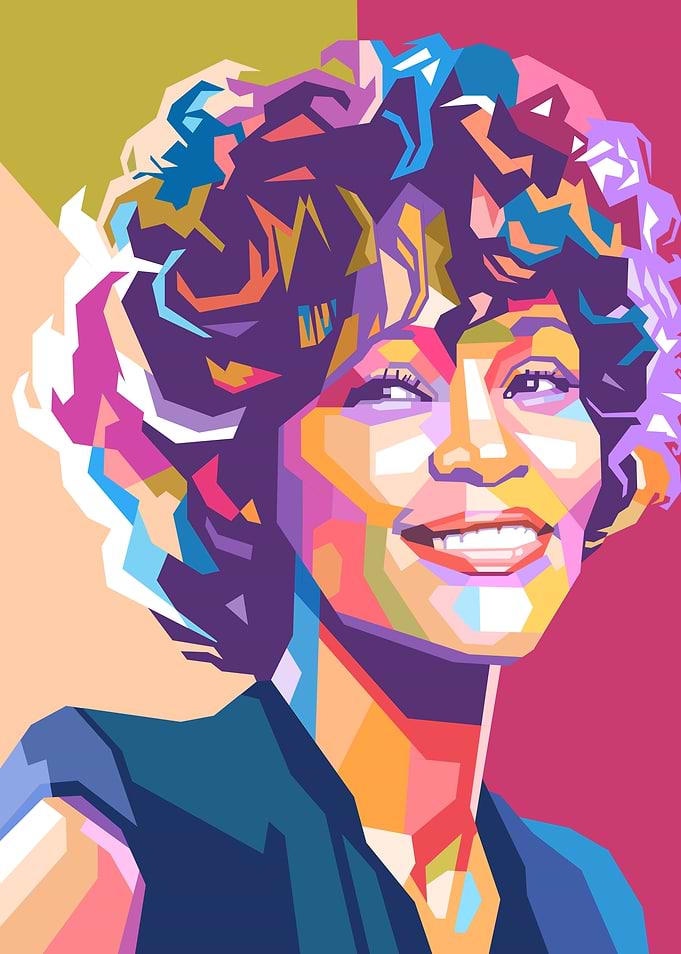 Whitney Houston Pop Art Portrait