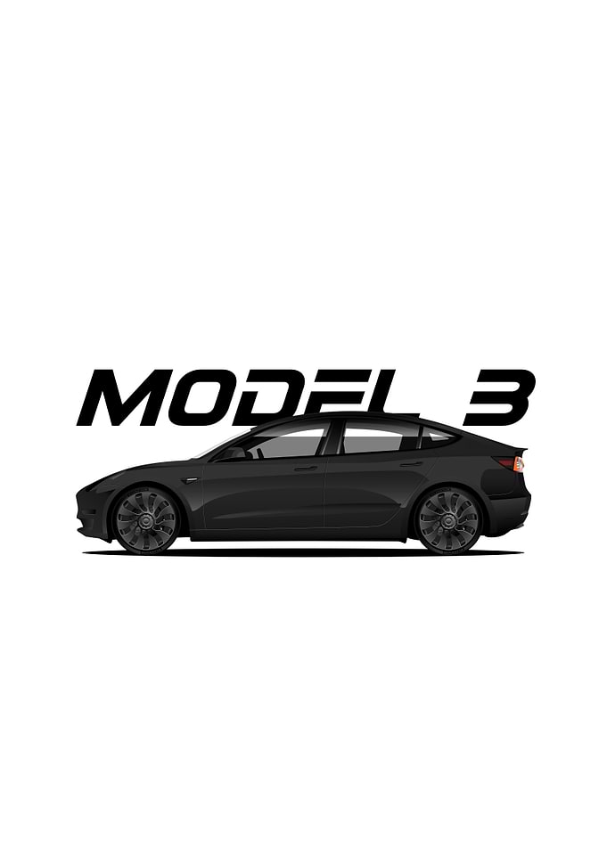 Tesla Model 3 Illustration