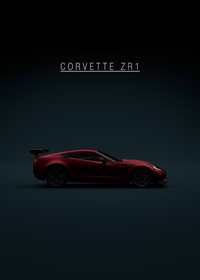 Red side of the Chevrolet Corvette C7 ZR1