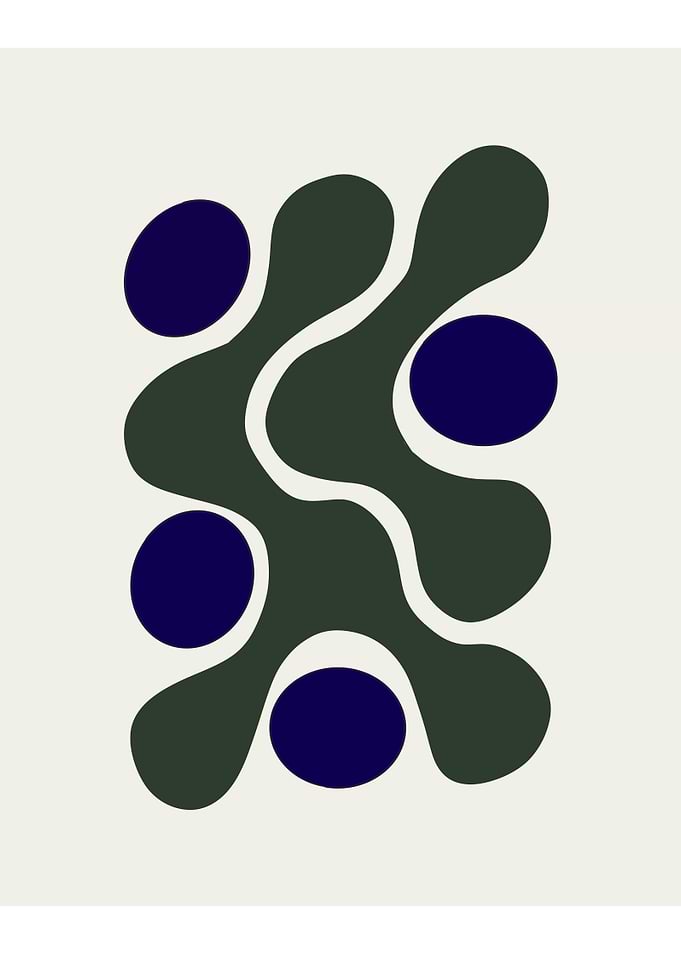 Abstract Shapes in Blue and Green