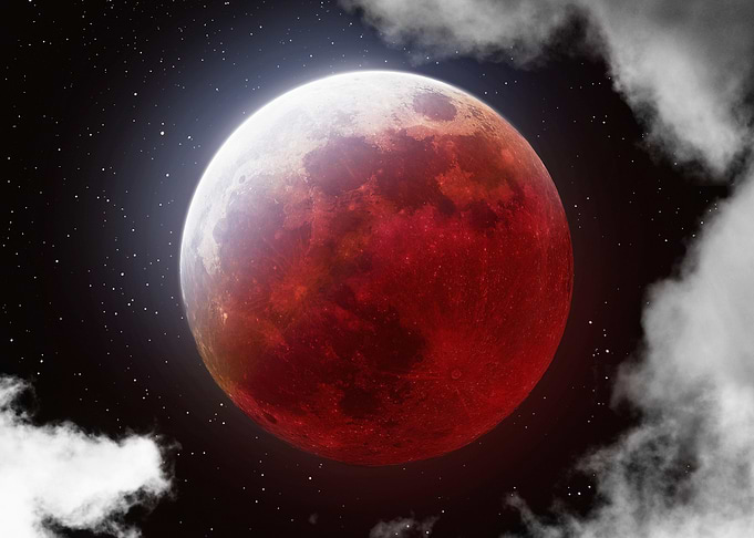 Blood Moon in Space