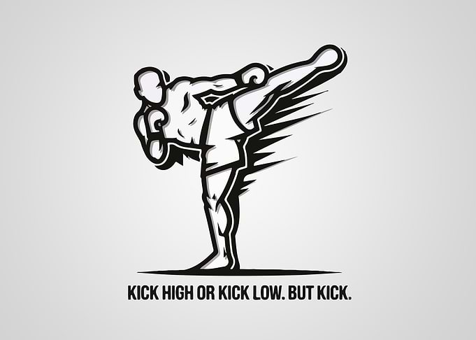 Kickboxing Silhouette