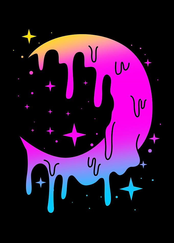 Pastel Melting Moon