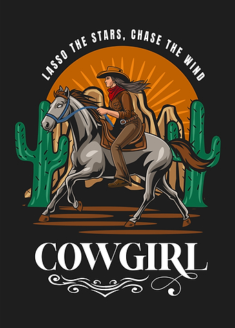 Cowgirl Riding Horse