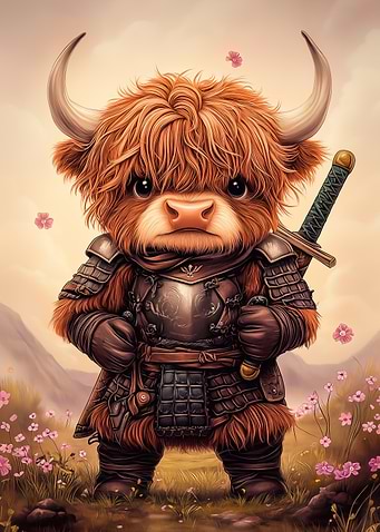 Highland Cow Knight