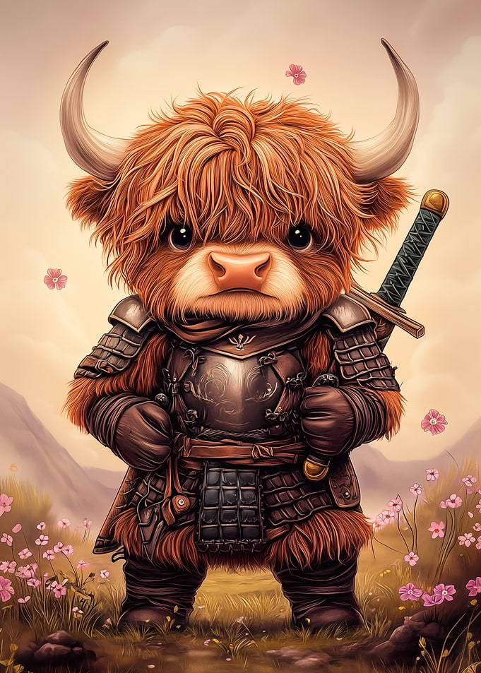 Highland Cow Knight