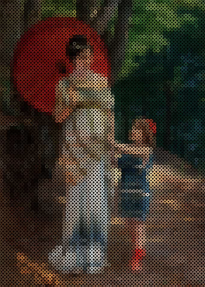 The red parasol by Anatolio Scifoni