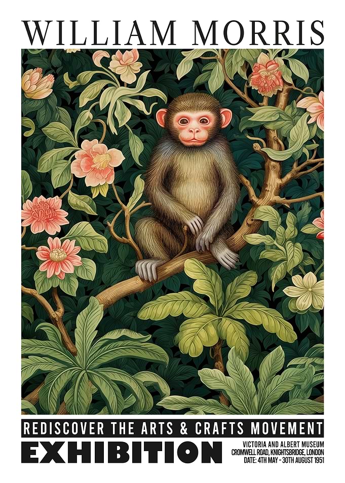 William Morris Monkey Botanical Forest