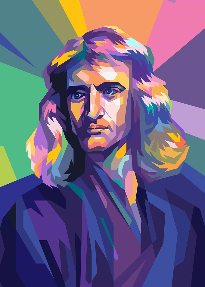 Isaac Newton Pop Art Portrait