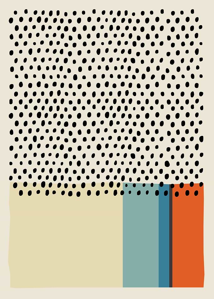 Abstract Dot and Stripe Art