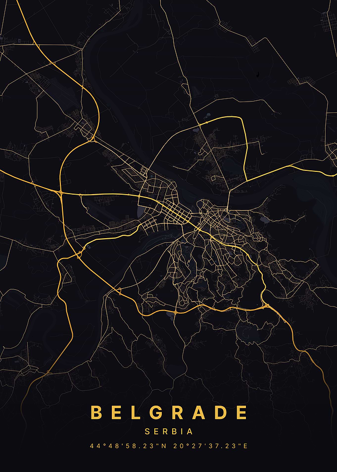 Belgrade Serbia City Map