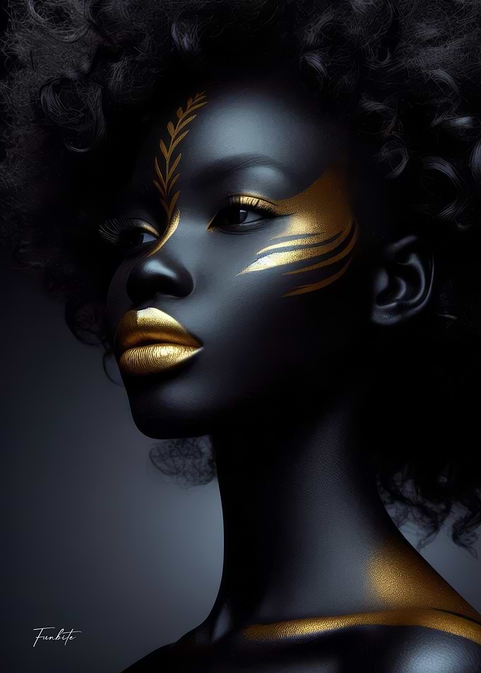 Black and Gold Portrait