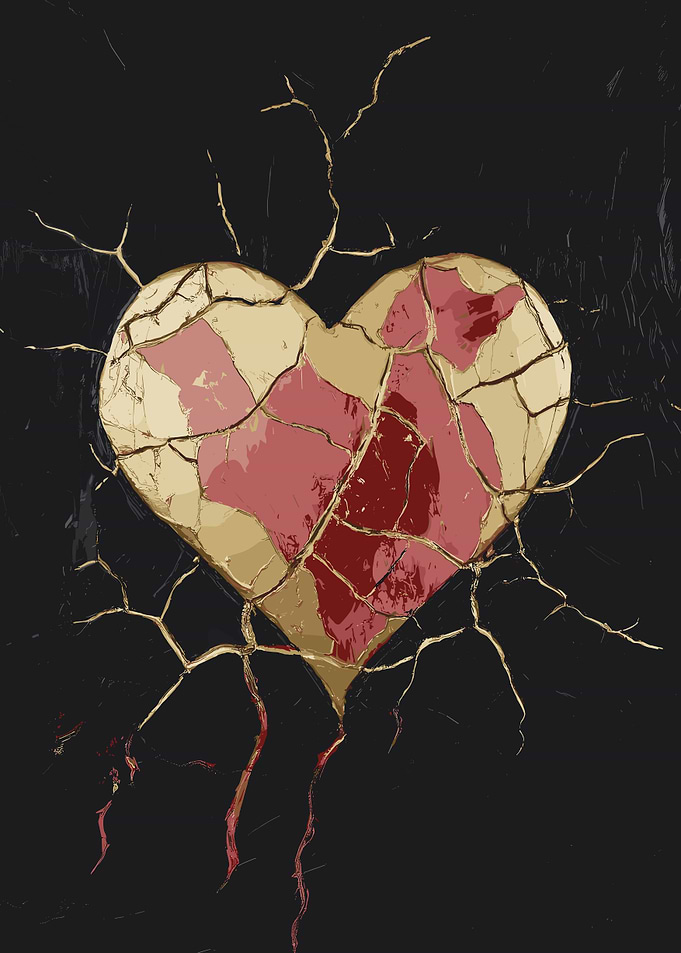 Cracked Heart Art